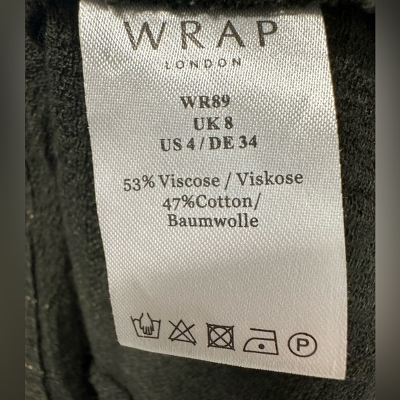 Wrap London Tunic Dress With Pockets Dark Olive Green & Light Stripes Size 4 - Picture 9 of 11